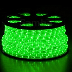 Дюралайт светодиодный LED 3-х проводной, зеленый