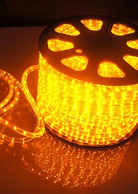 Дюралайт светодиодный LED 3-х проводной, желтый – купить в Prime Decoration