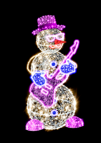 Светодиодная фигура Снеговик Гитарист – купить в Prime Decoration