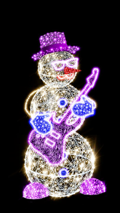 Светодиодная фигура Снеговик Гитарист 8888888888888888888888
