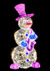 Светодиодная фигура Снеговик Саксофонист