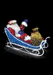 Светодиодная фигура Сани с Дедом Морозом – купить в Prime Decoration