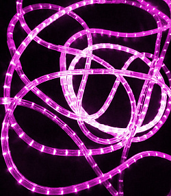 Дюралайт светодиодный LED 2-х проводной, розовый