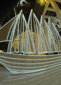Световая фигура 3D Корабль – купить в Prime Decoration